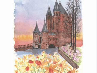 A4 artprint Haarlem Amsterdamse Poort (met passe-partout)