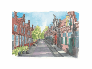 A4 artprint Haarlem Frans Hals Museum (met passe-partout)